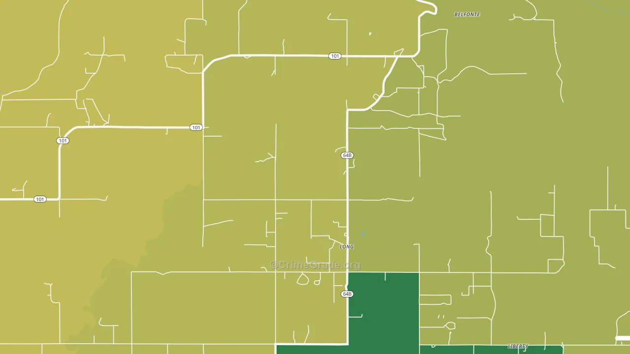 Long, OK Map of Vandalism Rates