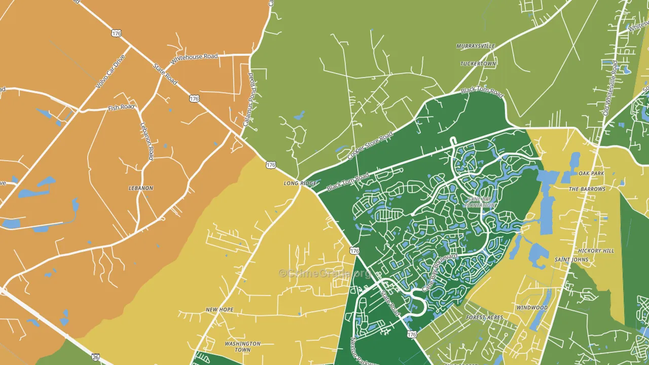 Long Ridge, SC Map of Vandalism Rates