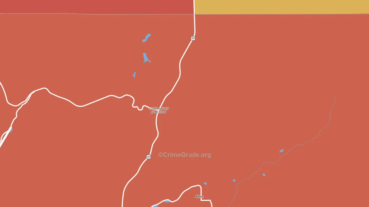 Long Valley Junction, UT Map of Vandalism Rates
