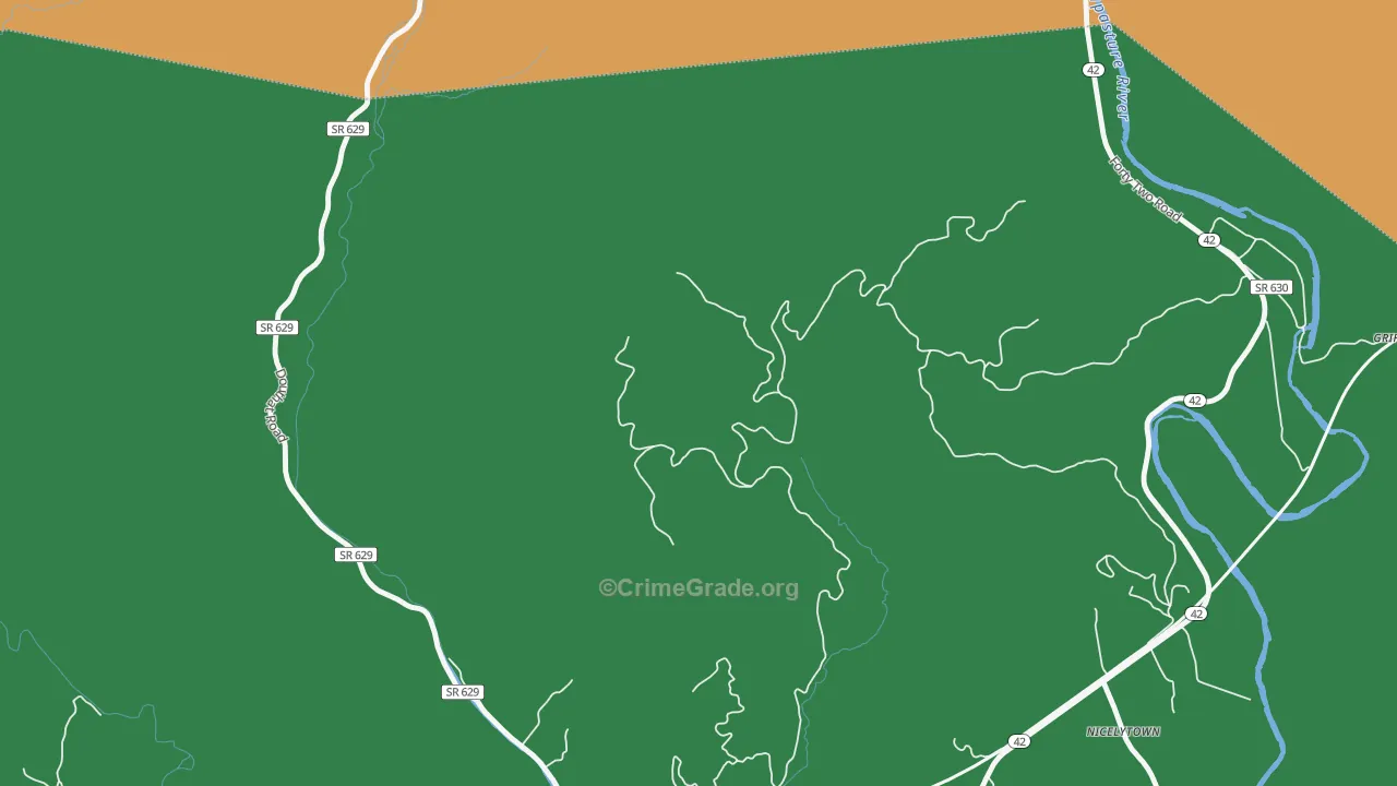 Longdale, VA Map of Vandalism Rates