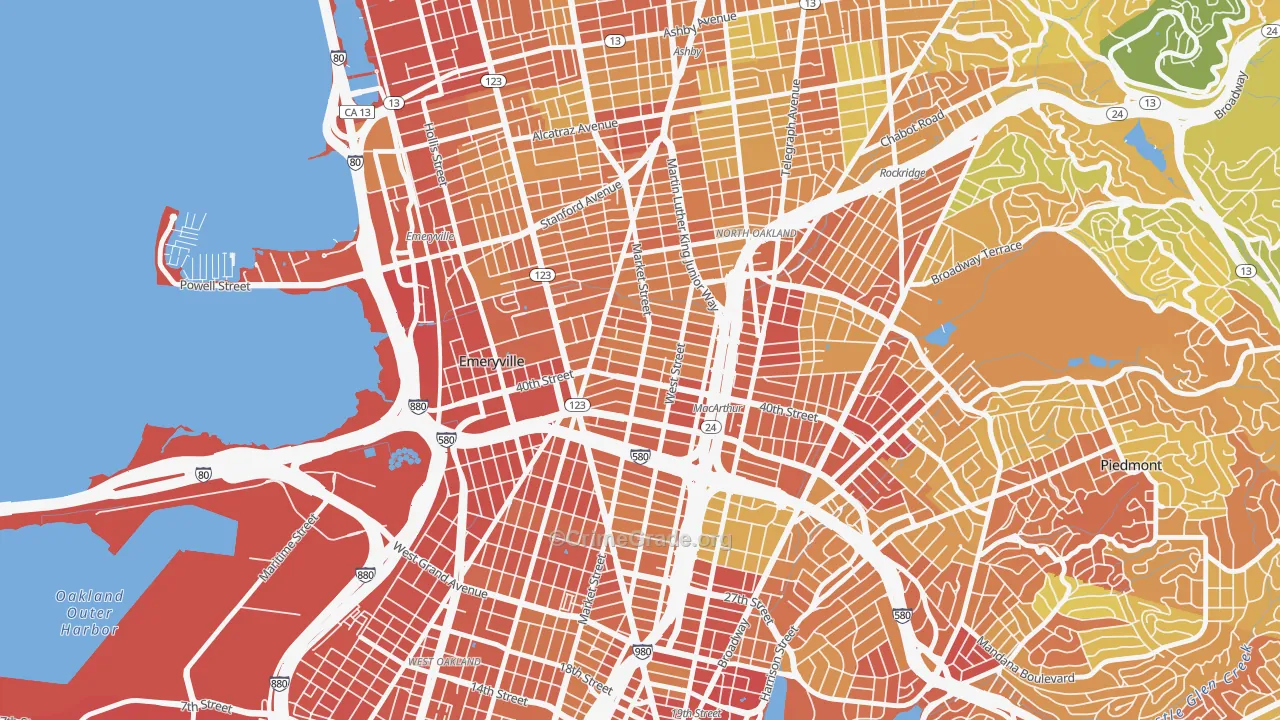 Longfellow, Emeryville, CA Map of Vandalism Rates