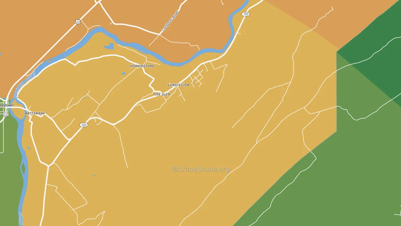 Longfellow, PA Map of Vandalism Rates