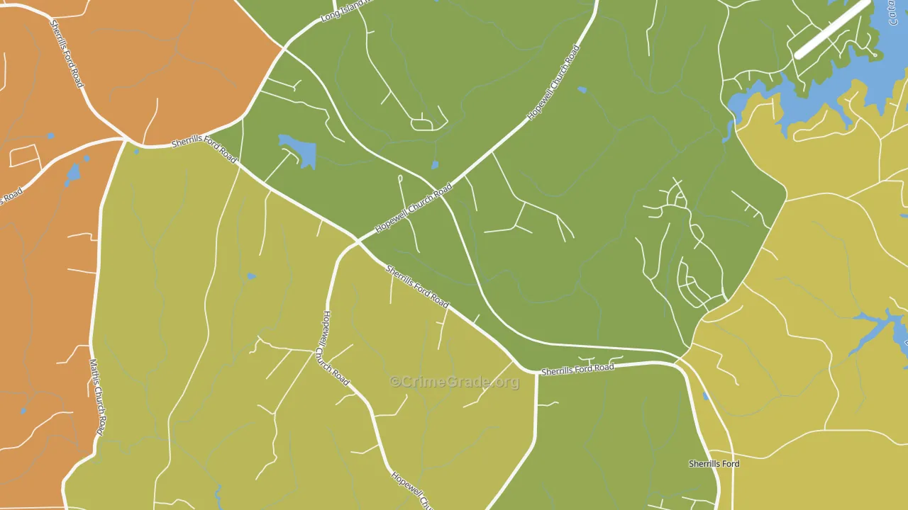 Longisland, NC Map of Vandalism Rates