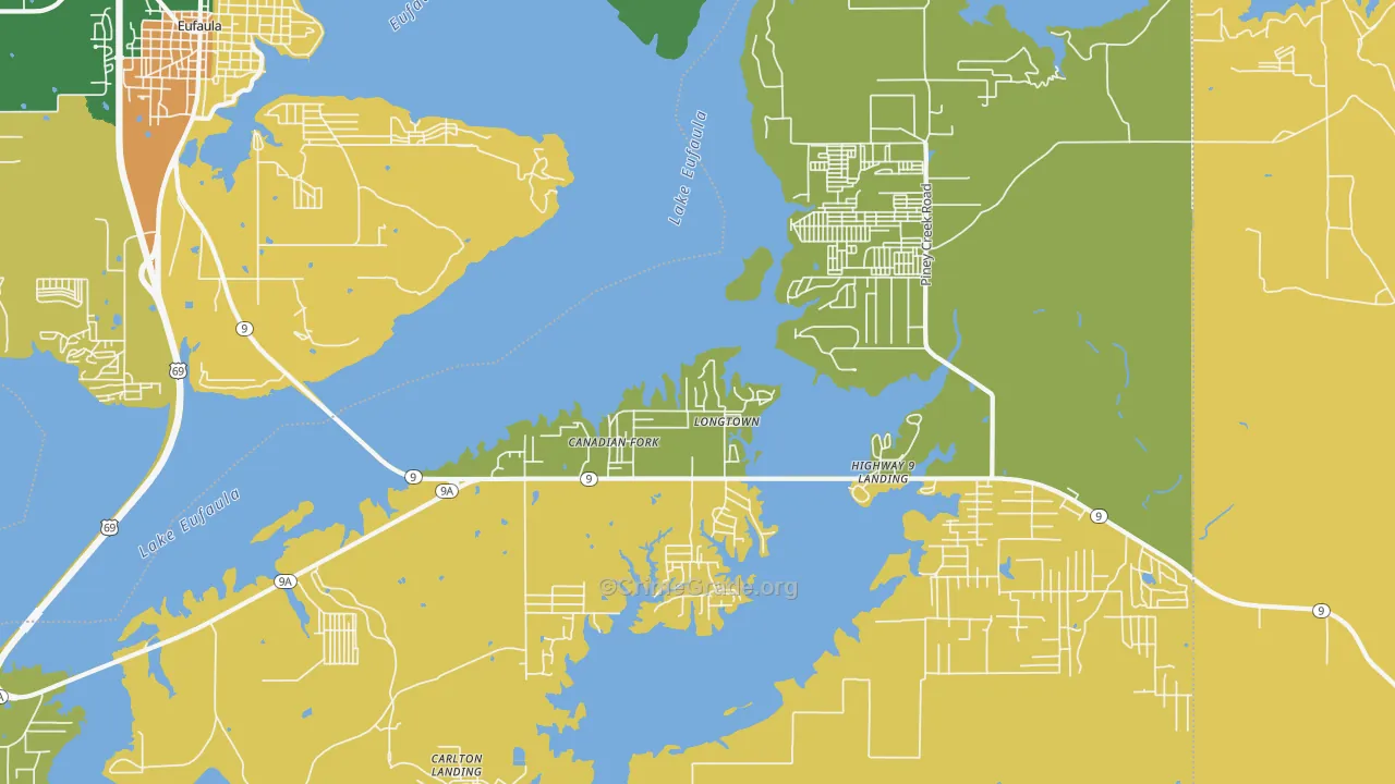 Longtown, OK Map of Vandalism Rates