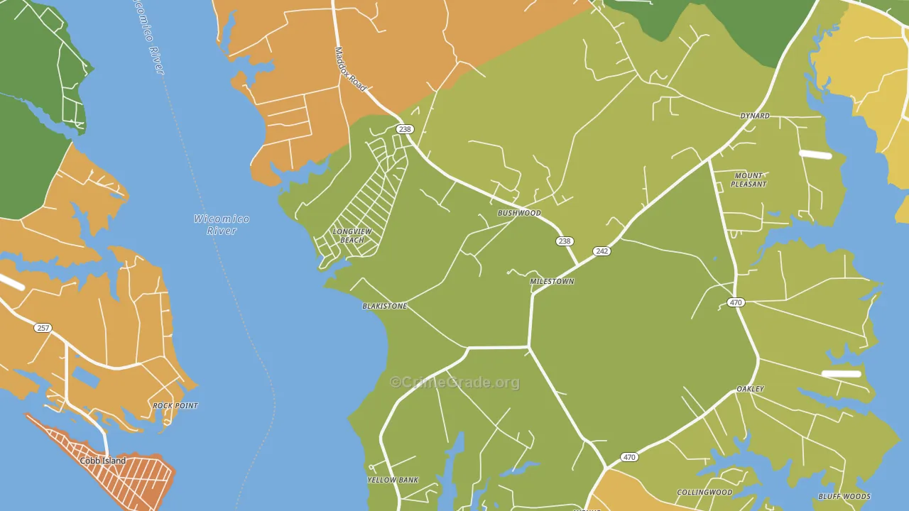 Longview Beach, MD Map of Vandalism Rates