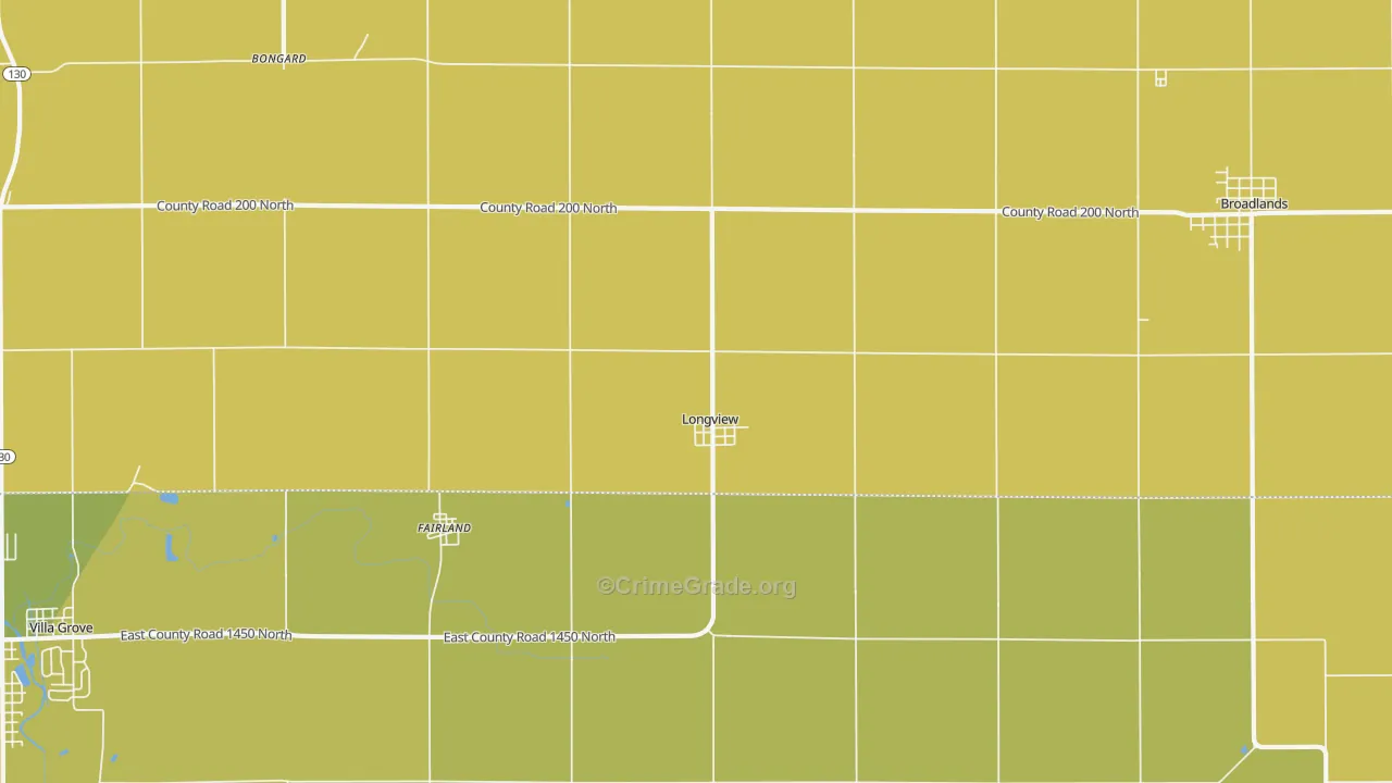 Longview, IL Map of Vandalism Rates