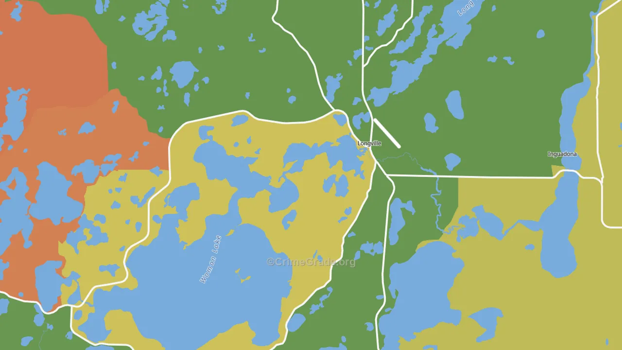 Longville, MN Map of Vandalism Rates
