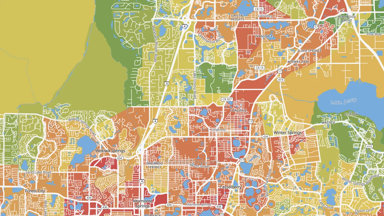 Longwood, FL Map of Vandalism Rates