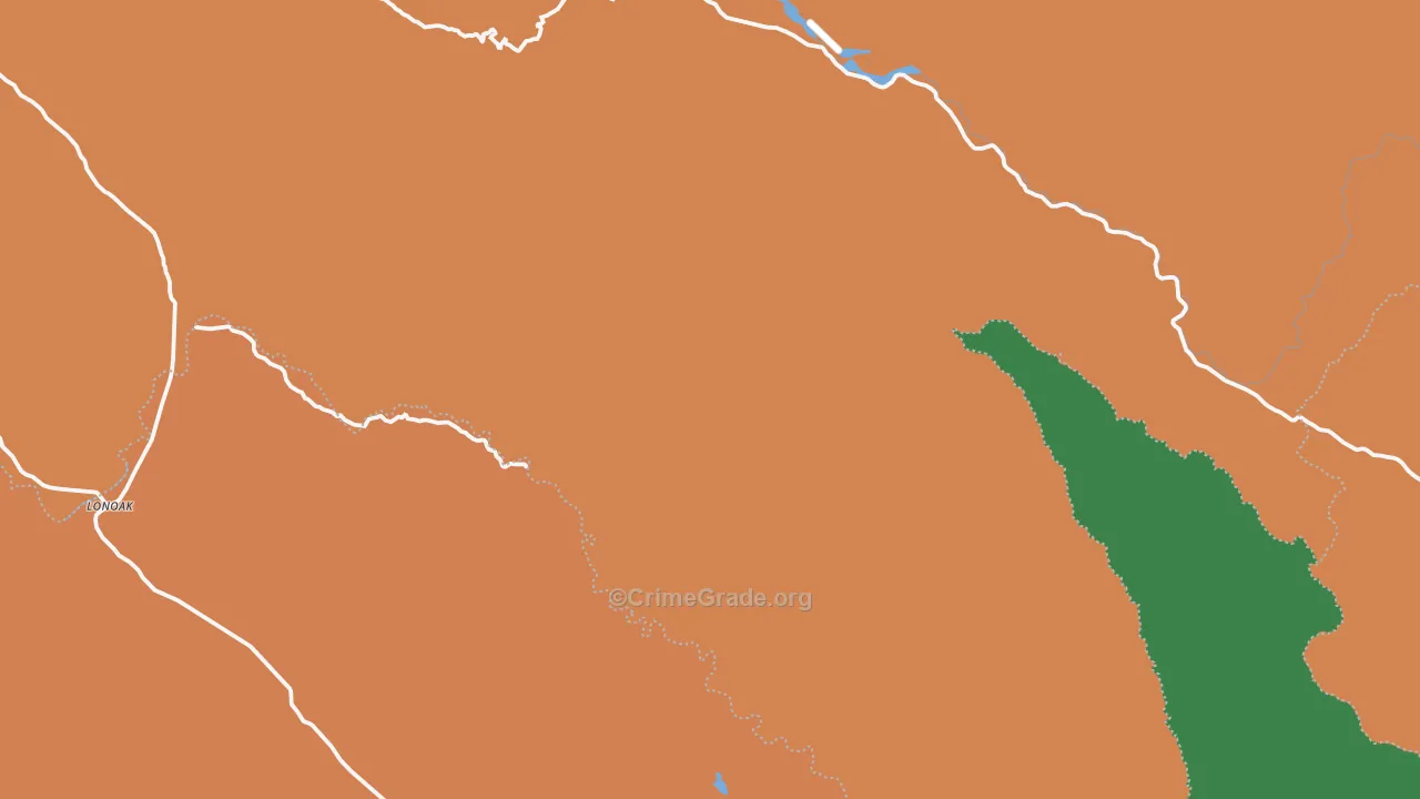 Lonoak, CA Map of Vandalism Rates