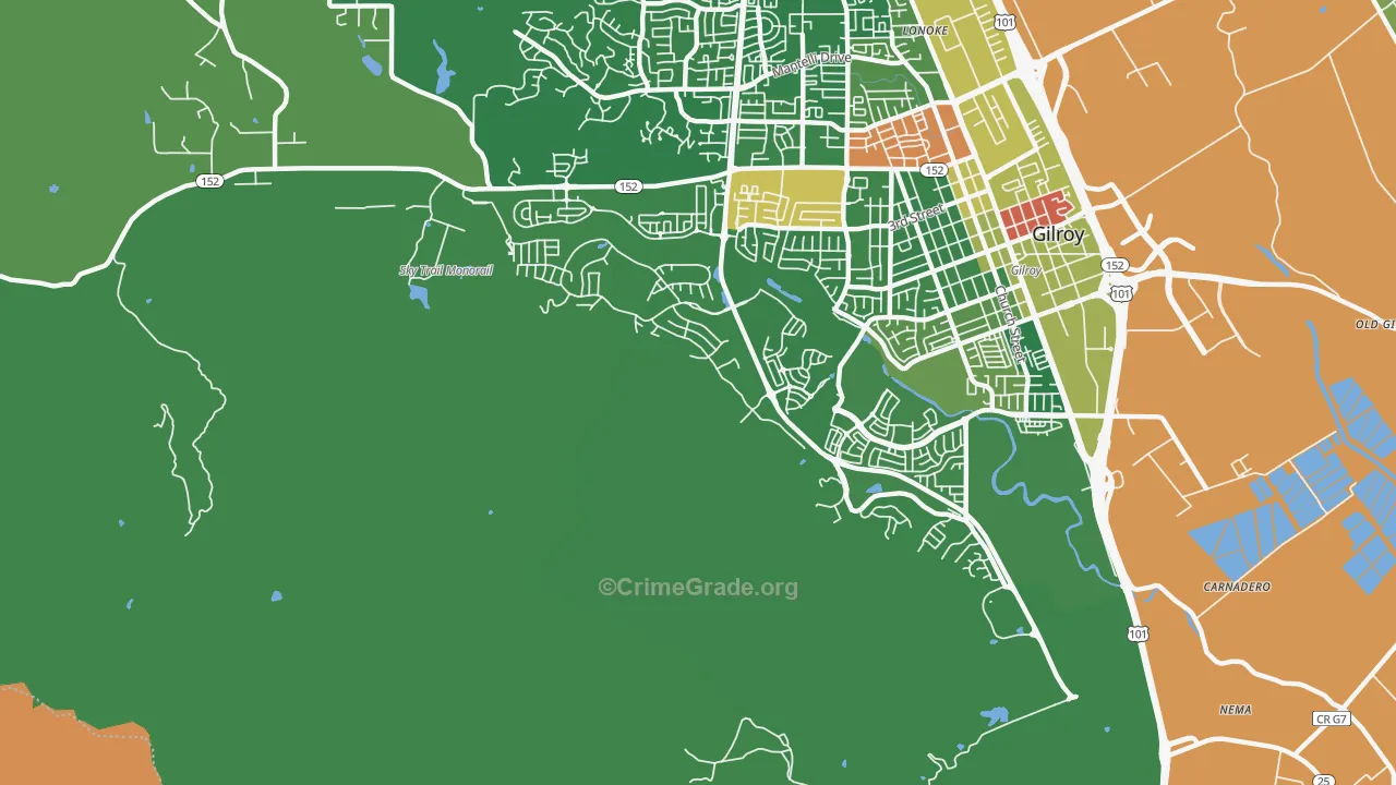 Lonoke, CA Map of Vandalism Rates