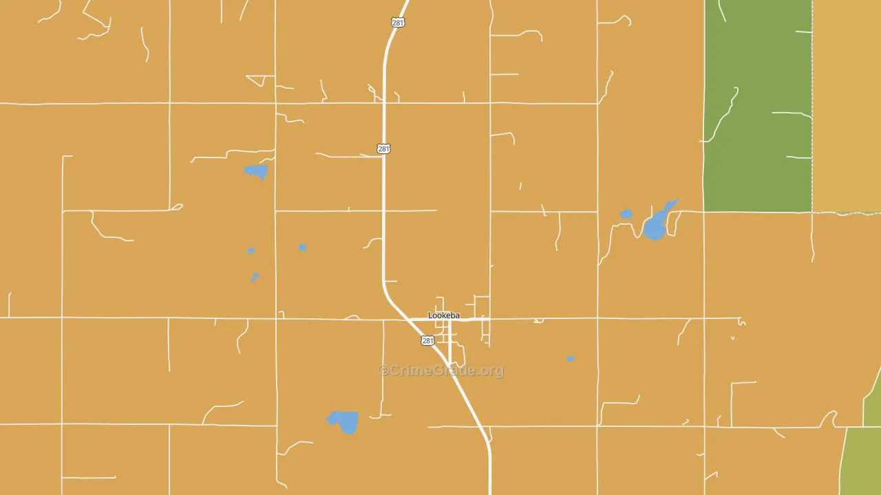 Lookeba, OK Map of Vandalism Rates