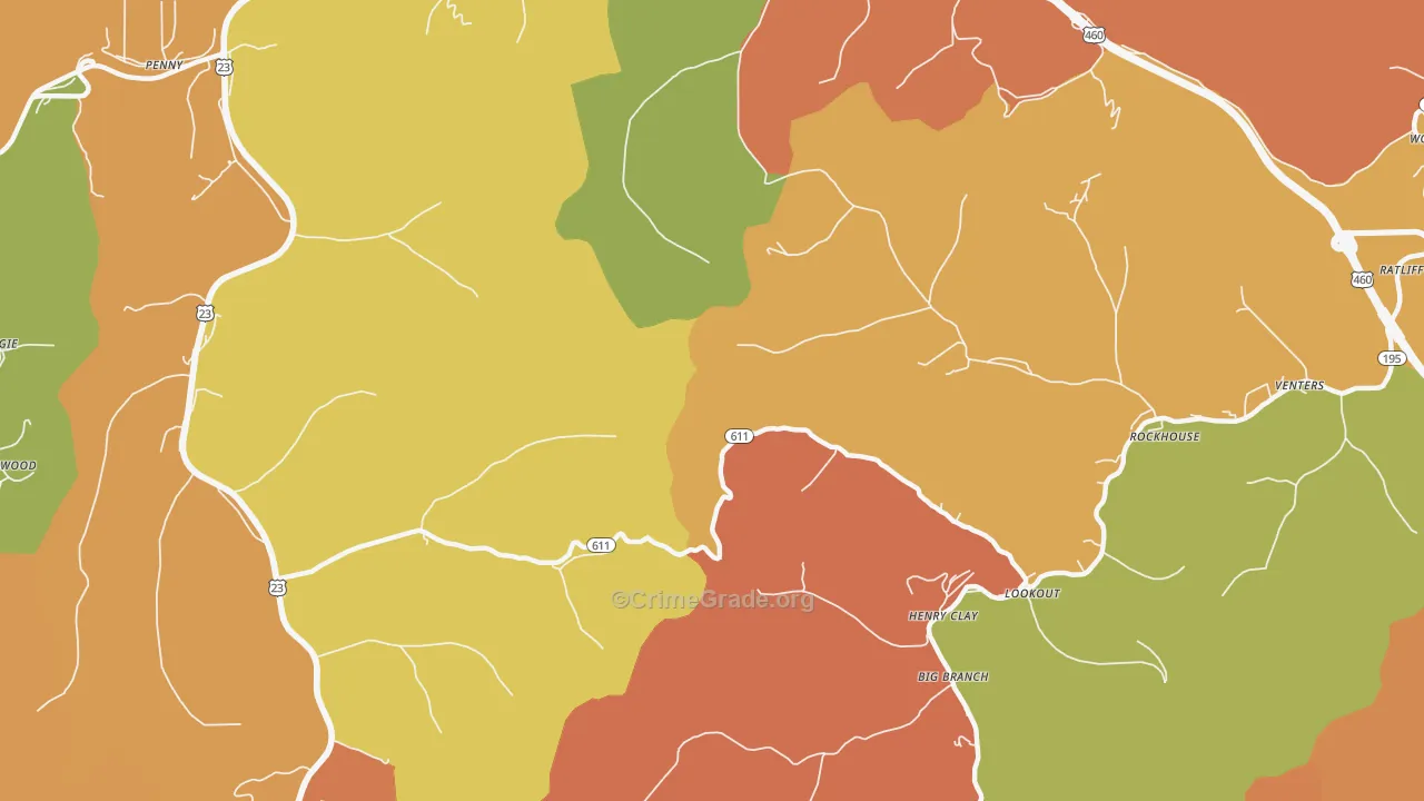 Lookout, KY Map of Vandalism Rates