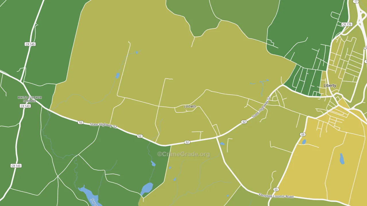 Loomis, NY Map of Vandalism Rates