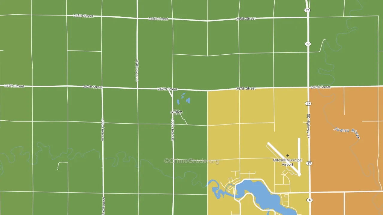 Loomis, SD Map of Vandalism Rates