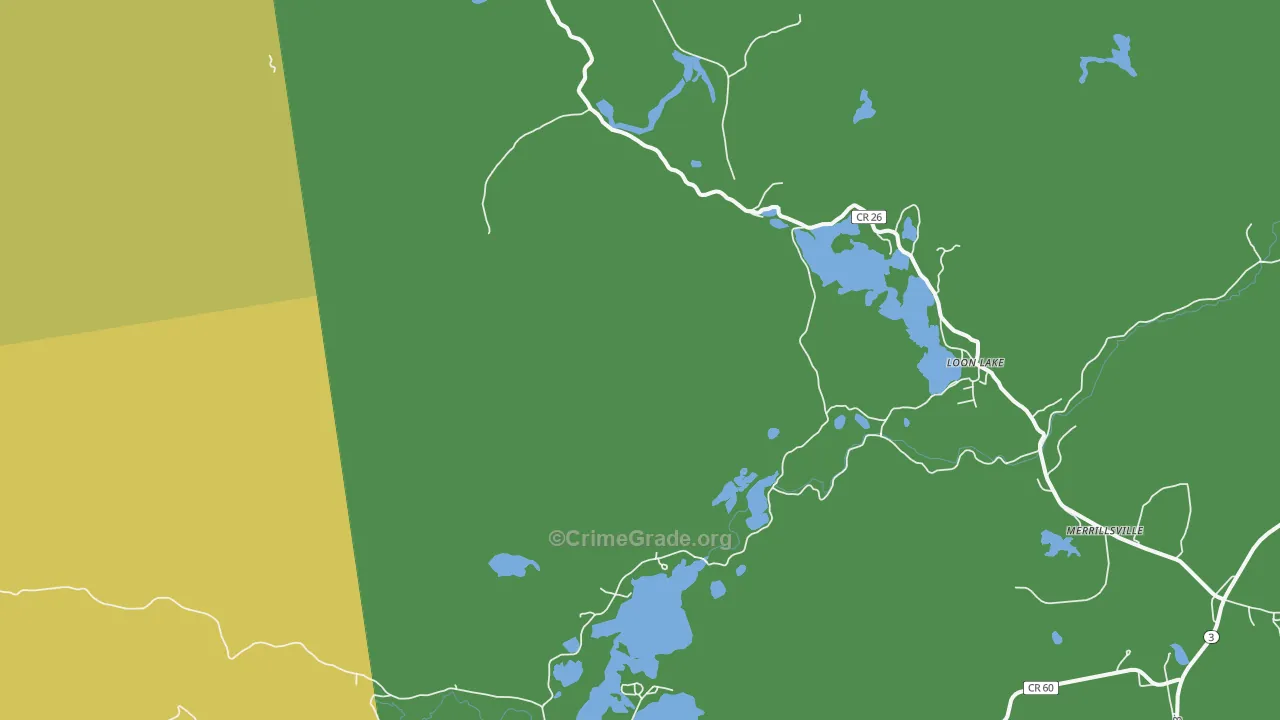 Loon Lake, NY Map of Vandalism Rates