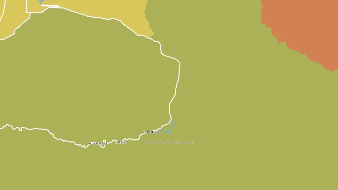 Loraine, CA Map of Vandalism Rates
