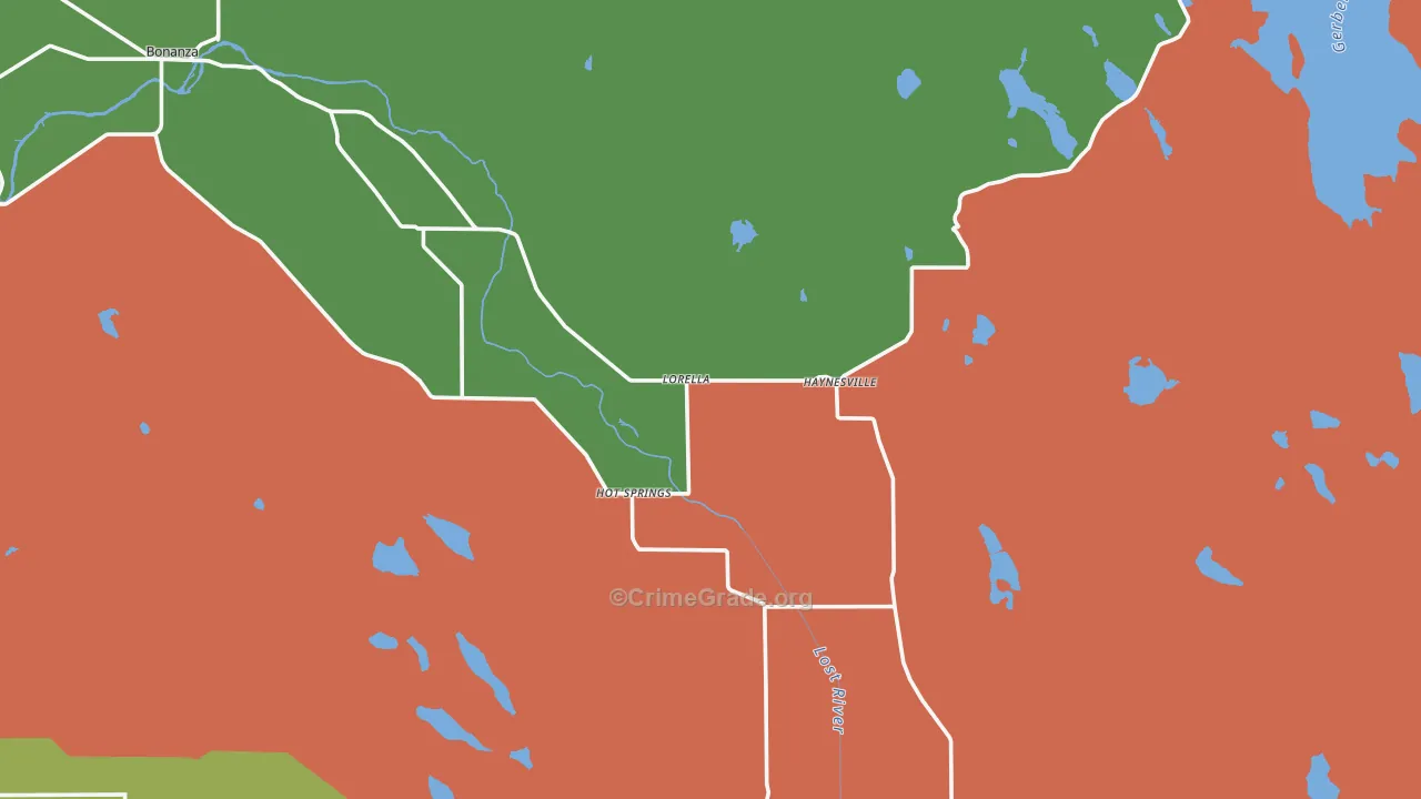 Lorella, OR Map of Vandalism Rates