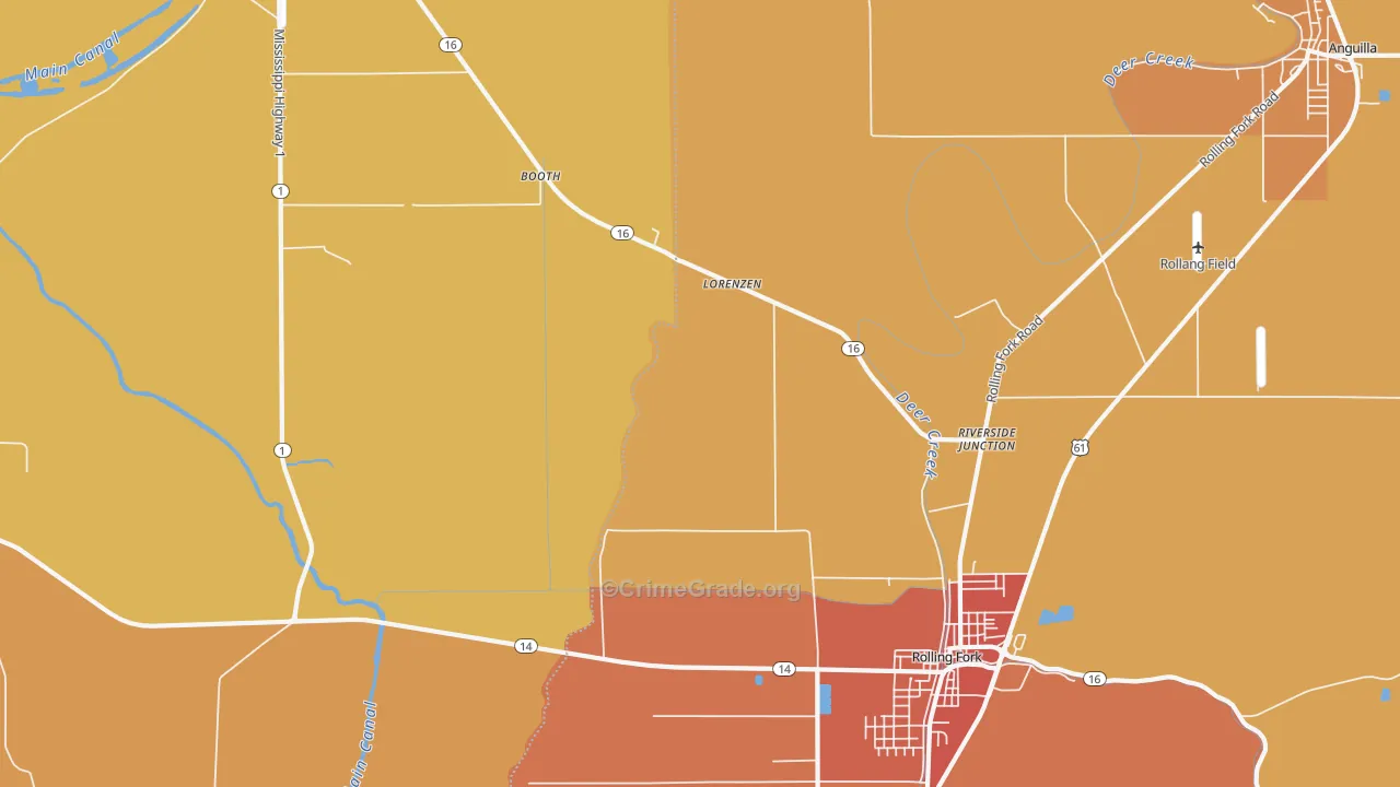 Lorenzen, MS Map of Vandalism Rates