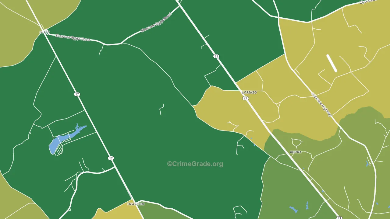 Lorenzo, GA Map of Vandalism Rates