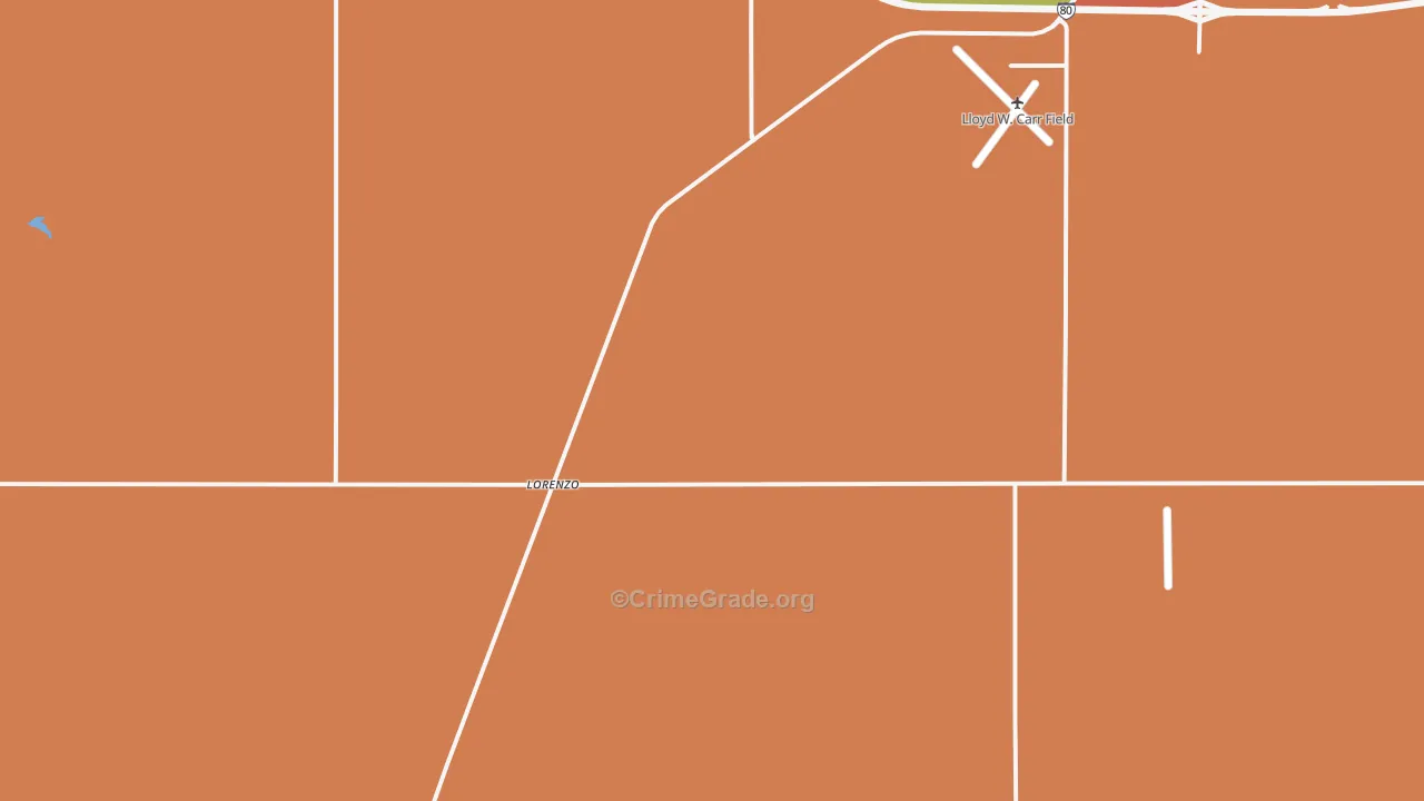Lorenzo, NE Map of Vandalism Rates