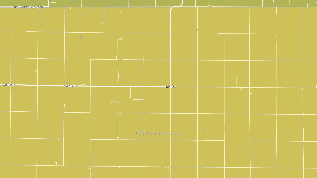 Loretta, KS Map of Vandalism Rates