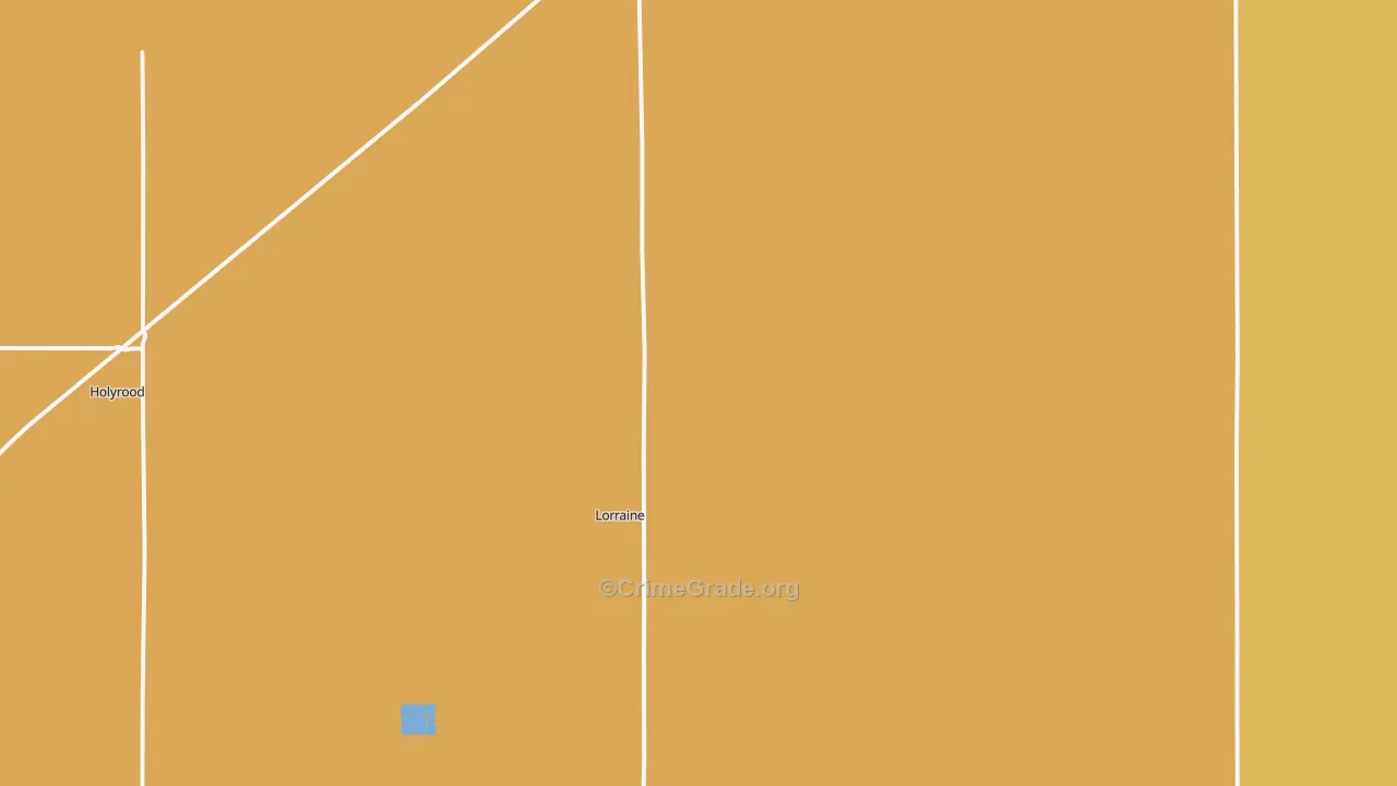 Lorraine, KS Map of Vandalism Rates