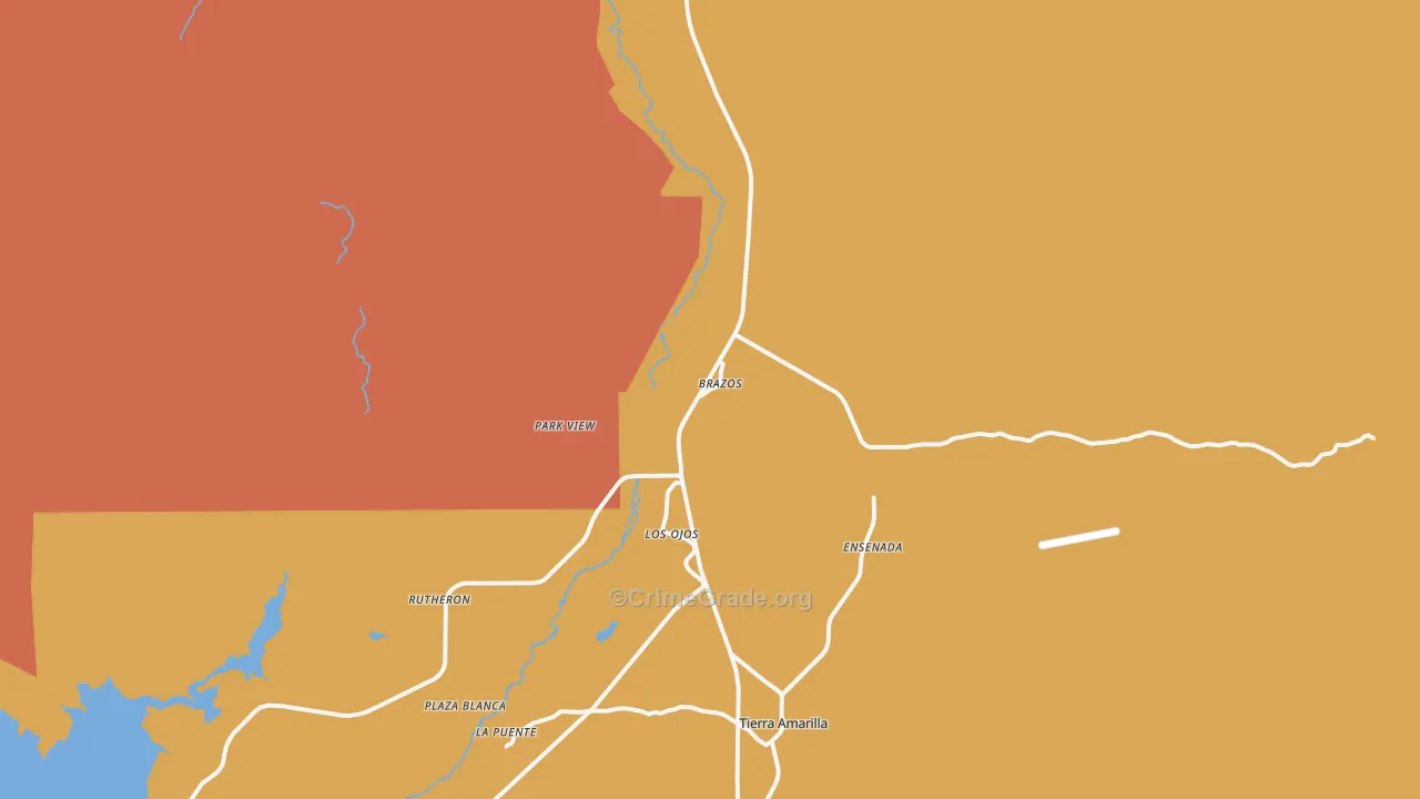 Los Ojos, NM Map of Vandalism Rates
