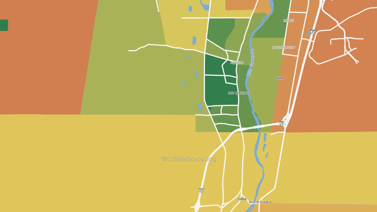 Los Padillas, NM Map of Vandalism Rates