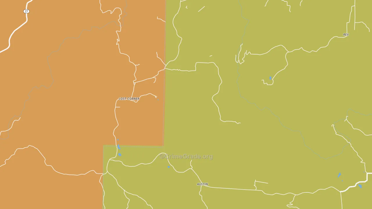Lost Corner, AR Map of Vandalism Rates