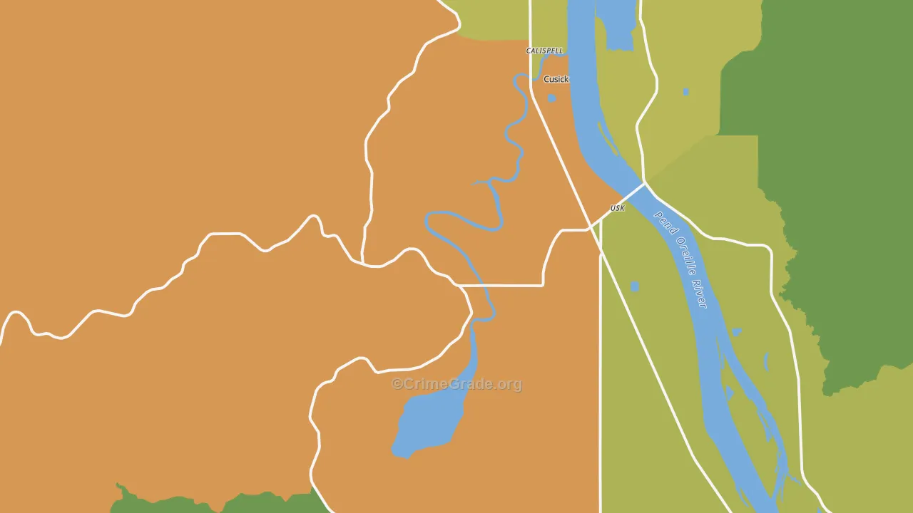 Lost Creek, WA Map of Vandalism Rates