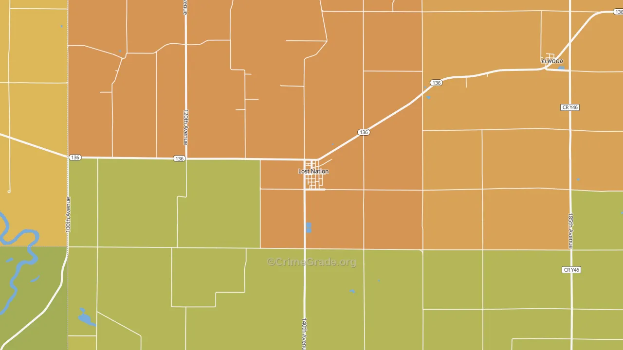 Lost Nation, IA Map of Vandalism Rates