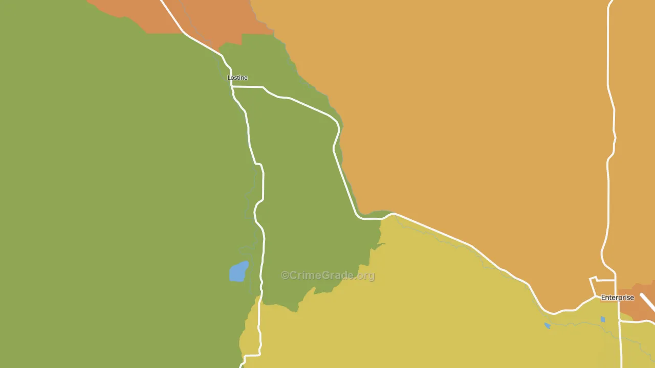 Lostine, OR Map of Vandalism Rates