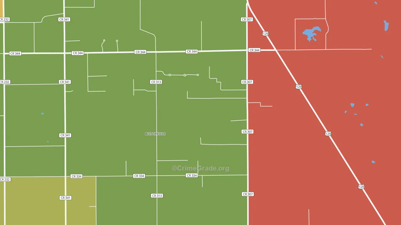 Lottieville, FL Map of Vandalism Rates