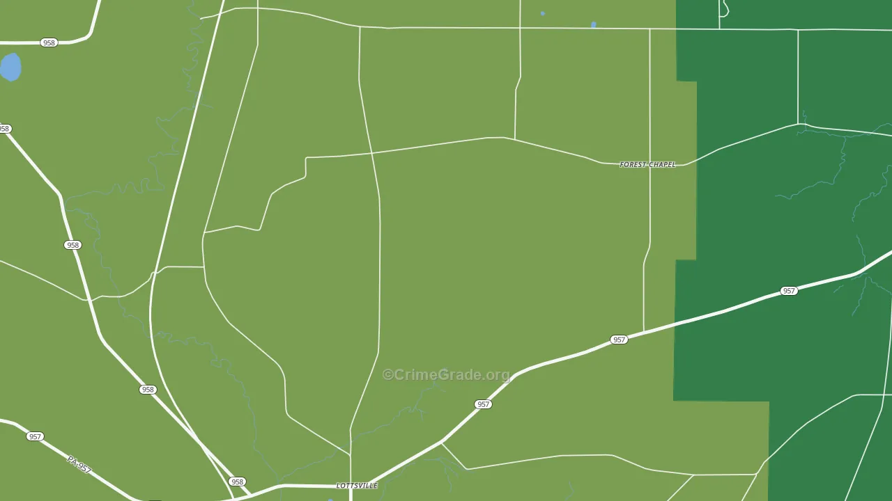 Lottsville, PA Map of Vandalism Rates