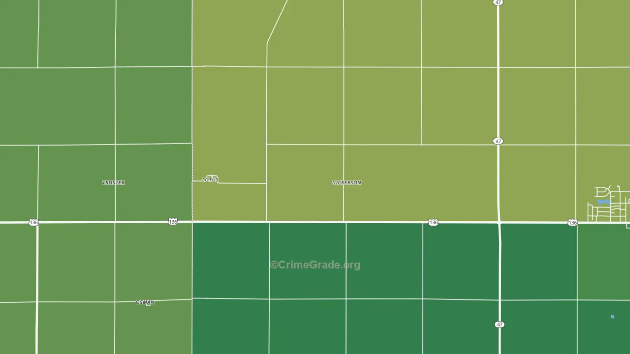 Lotus, IL Map of Vandalism Rates