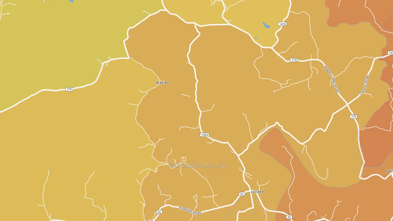 Louden, KY Map of Vandalism Rates