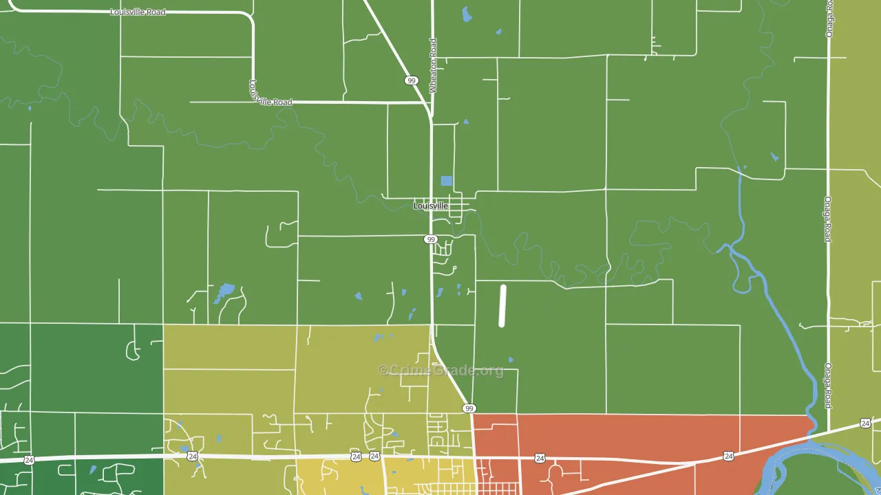 Louisville, KS Map of Vandalism Rates