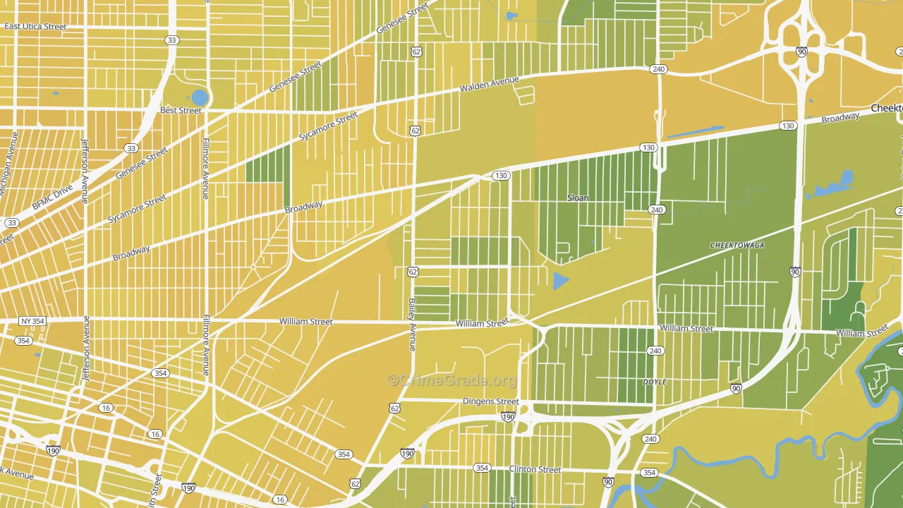 Lovejoy, Buffalo, NY Map of Vandalism Rates