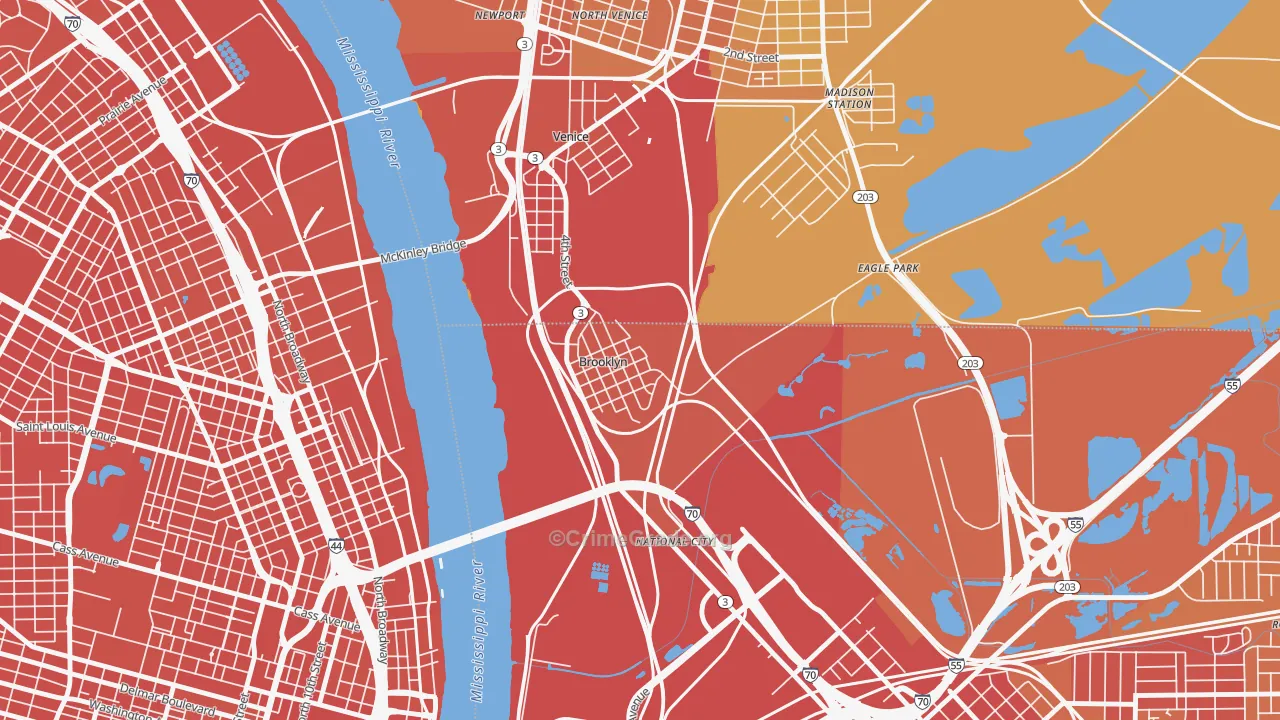 Lovejoy, IL Map of Vandalism Rates