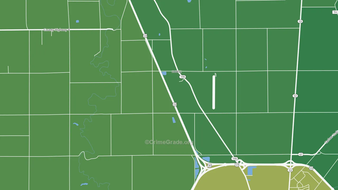 Lovell, OH Map of Vandalism Rates