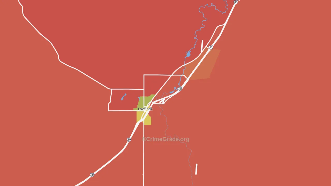 Lovelock, NV Map of Vandalism Rates