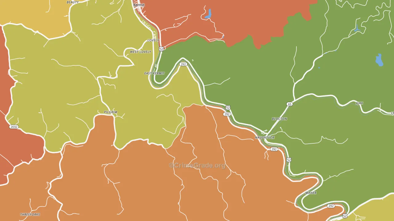 Lovely, KY Map of Vandalism Rates