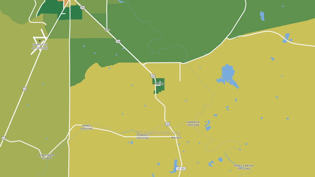 Loving, NM Map of Vandalism Rates