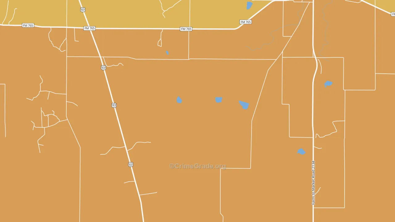 Lowake, TX Map of Vandalism Rates