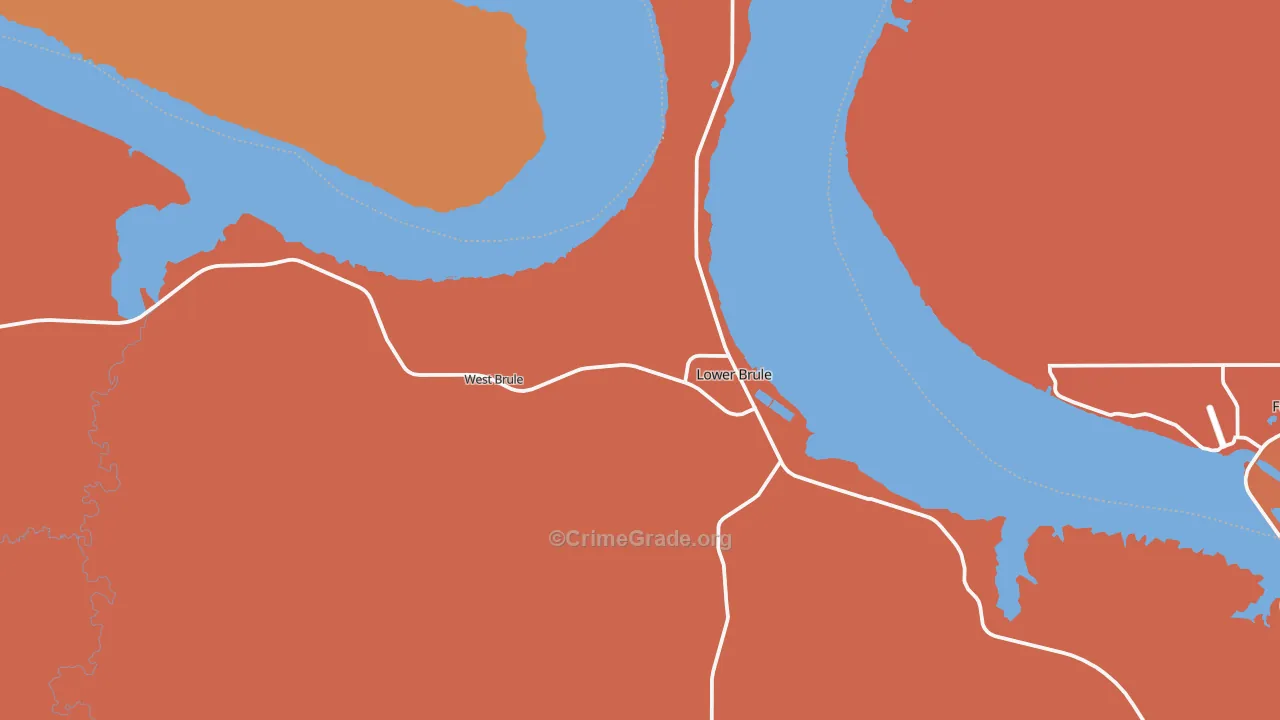 Lower Brule, SD Map of Vandalism Rates