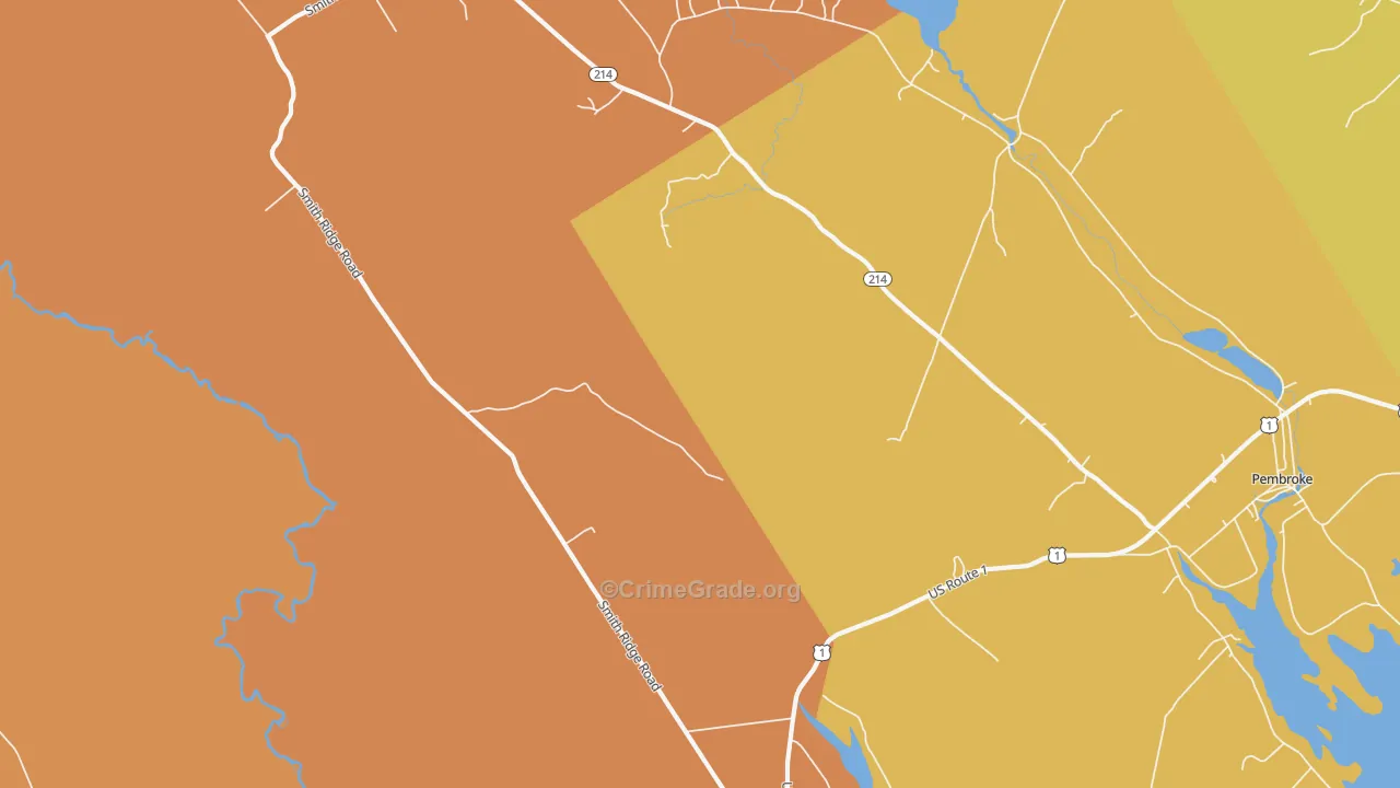 Lower Dennysville, ME Map of Vandalism Rates