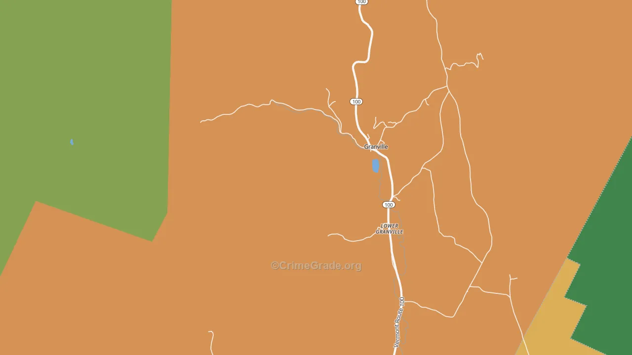Lower Granville, VT Map of Vandalism Rates