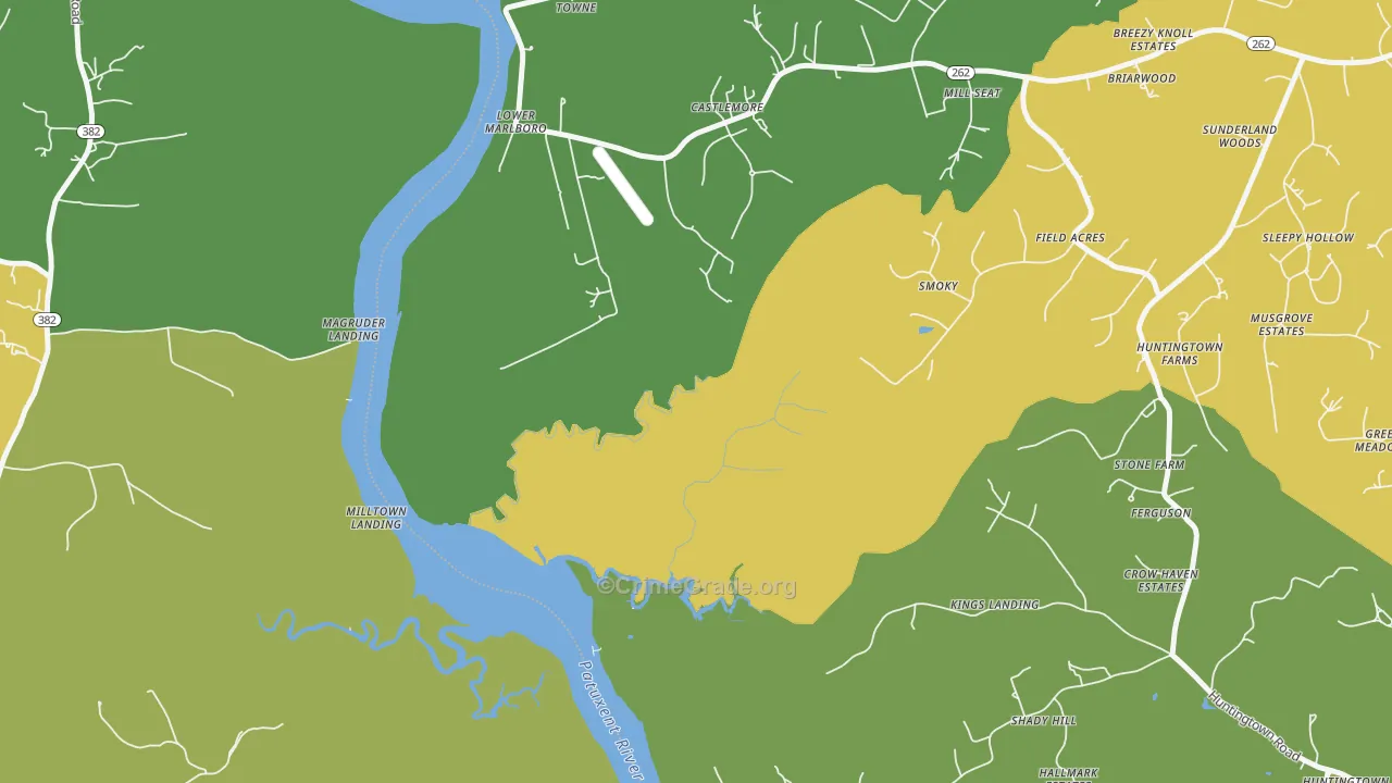 Lower Marlboro, MD Map of Vandalism Rates