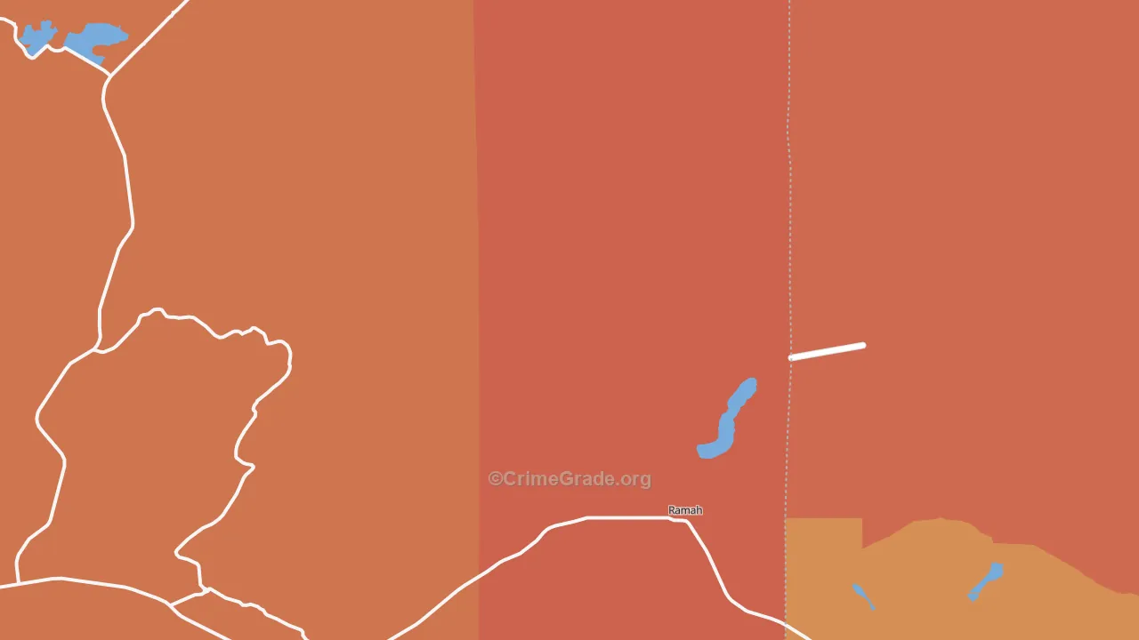 Lower Nutria, NM Map of Vandalism Rates