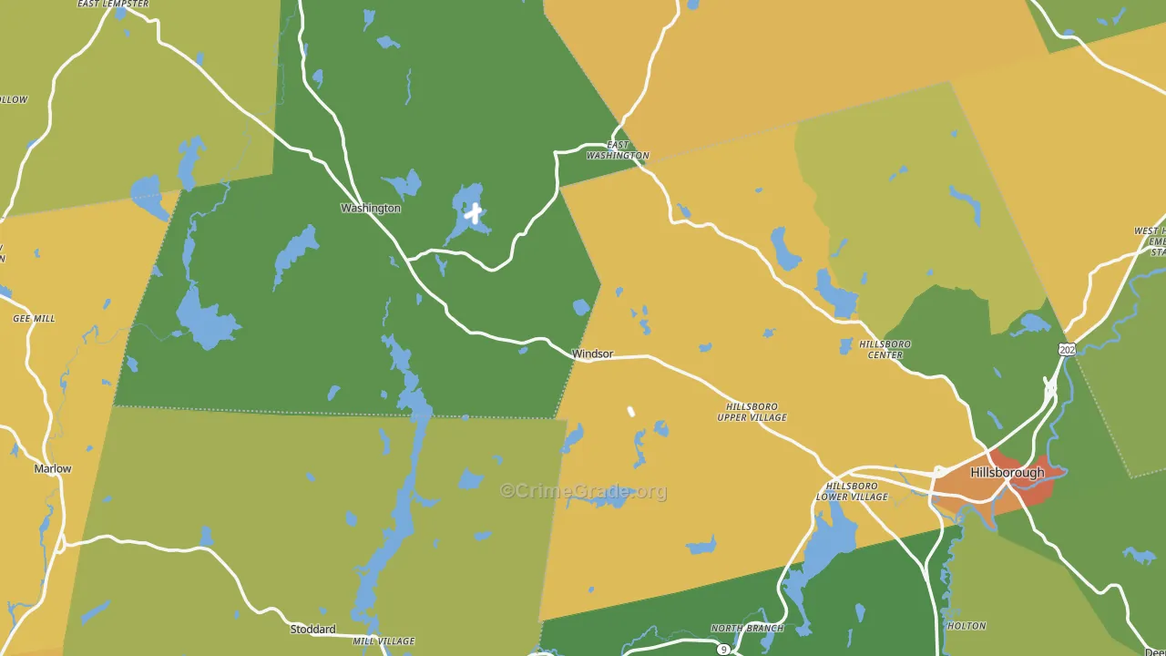 Lower Village, NH Map of Vandalism Rates